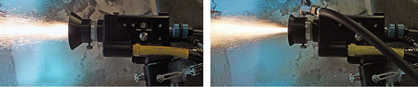 regolazione getto arco elettrico